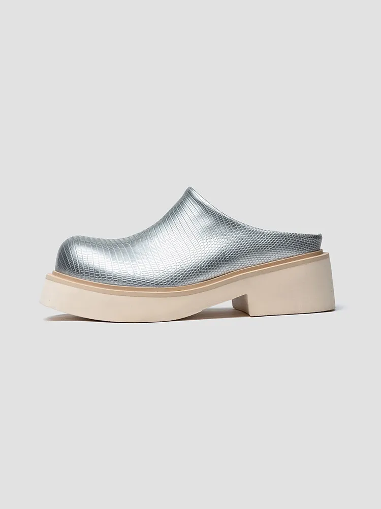 Men's High-end Silver Big Head Derby Slippers Mueller Shoes Men's Birkenneth Shoes Summer New Half Slippers Personality
Men's High-end Silver Big Head Derby Slippers Mueller Shoes Men's Birkenneth Shoes Summer New Half Slippers Personality
