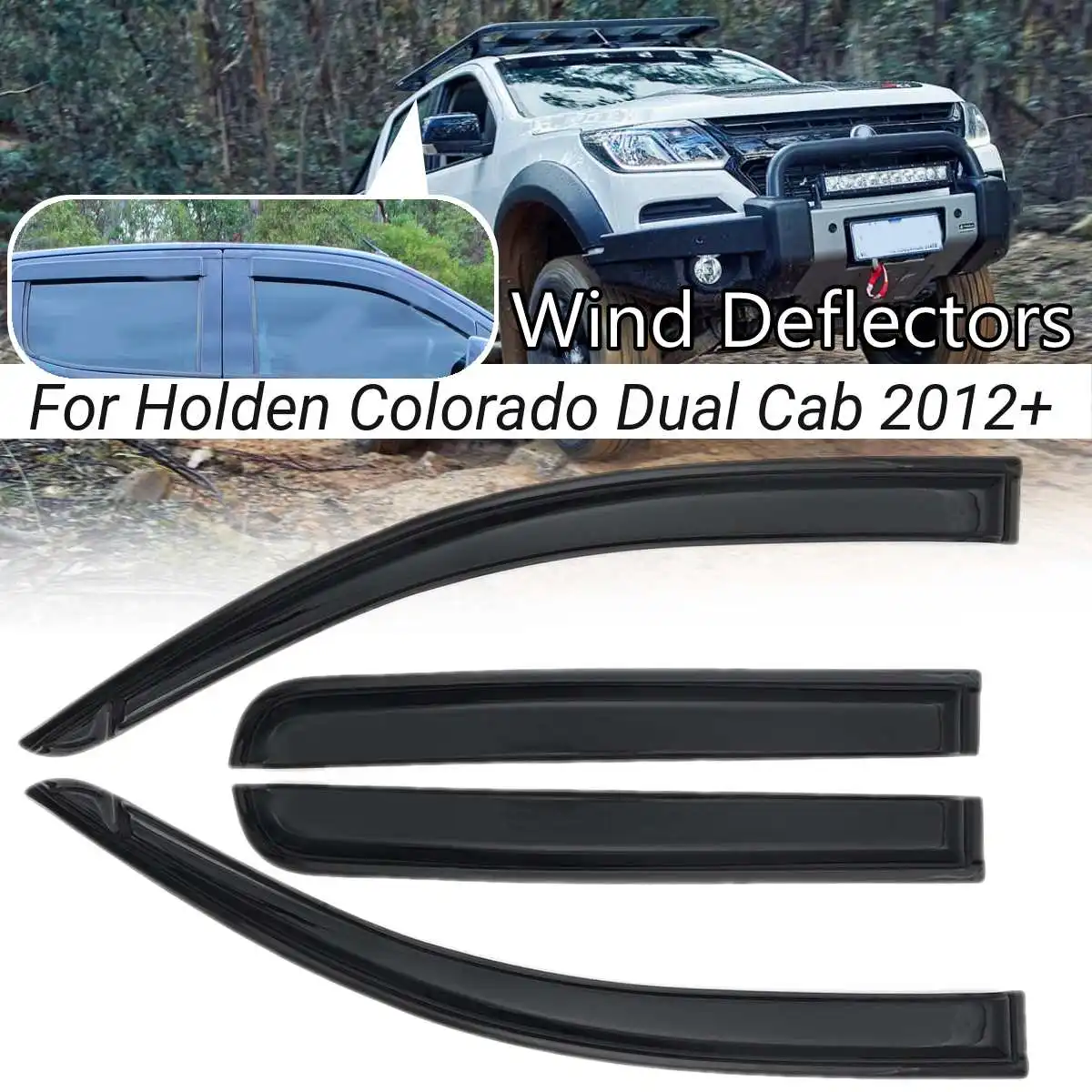 4PCS Car Window Wind Deflectors Tinted For Holden For Colorado Dual Cab 2012 2013 2014 2015 2016 2017 2018 2019 2021+
4PCS Car Window Wind Deflectors Tinted For Holden For Colorado Dual Cab 2012 2013 2014 2015 2016 2017 2018 2019 2021+
