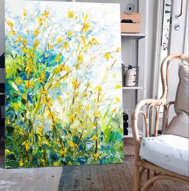 Large Size 100% Handpainted Modern new large size gift beautiful green forest tree canvas knife Oil Painting on Canvas Wall Art
Large Size 100% Handpainted Modern new large size gift beautiful green forest tree canvas knife Oil Painting on Canvas Wall Art