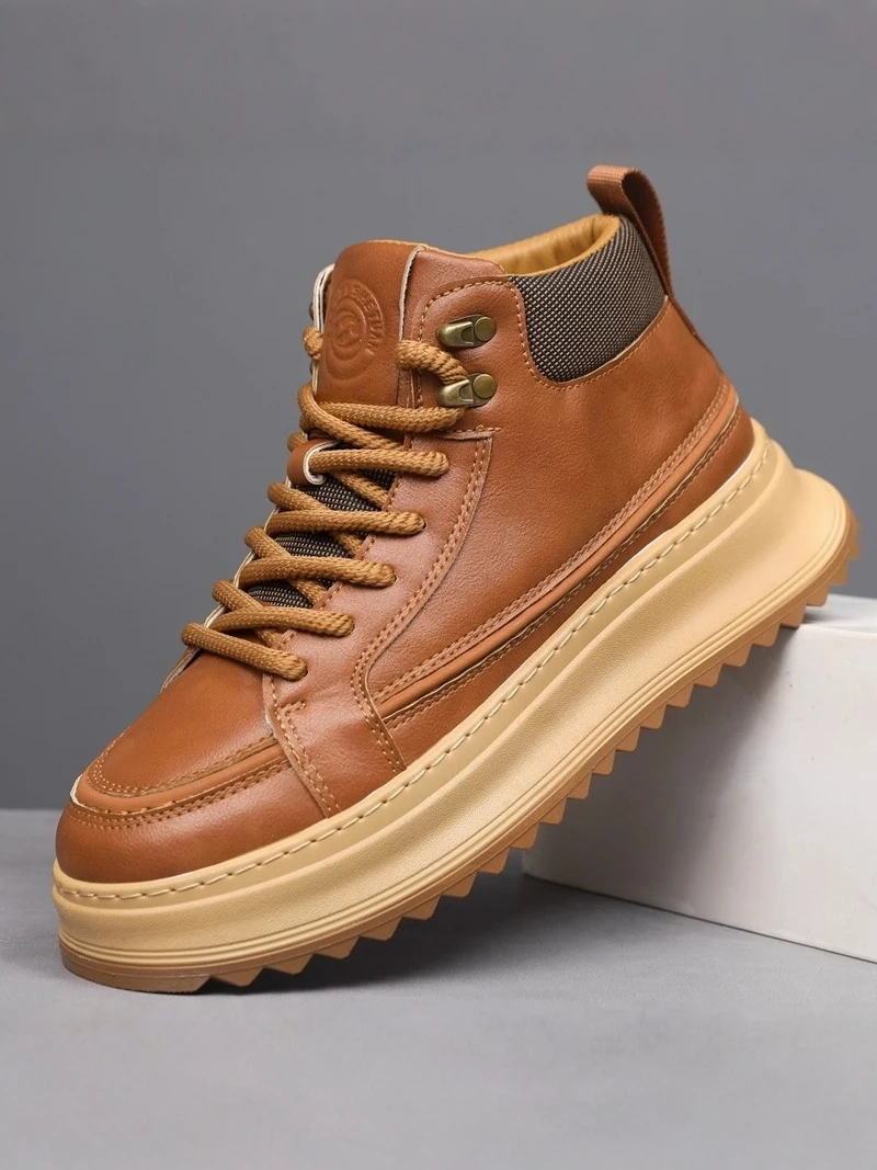 Men's High-Top Boots Winter Casual Thick Bottomed Fleece Lined Work Boots Retro British Style Comfortable All-Match Shoes
Men's High-Top Boots Winter Casual Thick Bottomed Fleece Lined Work Boots Retro British Style Comfortable All-Match Shoes