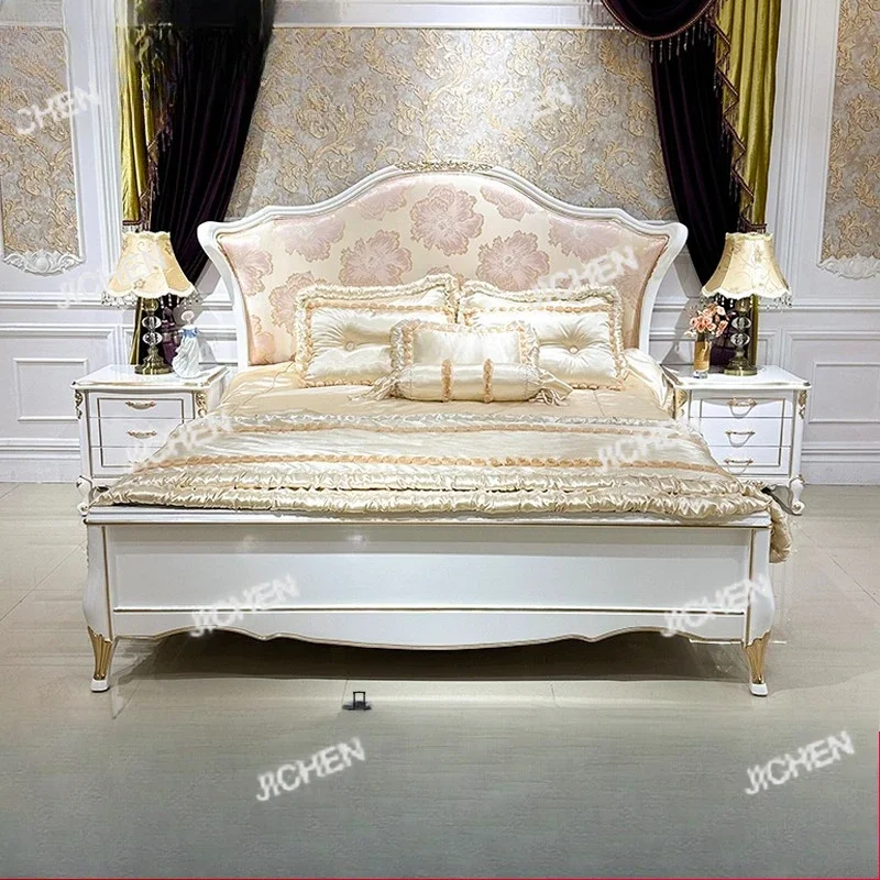 KL Французский комплект постельного белья 1,8 метра, европейская тканевая двуспальная кровать, дворцовая неоклассическая кровать из массива дерева с резьбой по цвету, кровать принцессы для спальни
KL Французский комплект постельного белья 1,8 метра, европейская тканевая двуспальная кровать, дворцовая неоклассическая кровать из массива дерева с резьбой по цвету, кровать принцессы для спальни