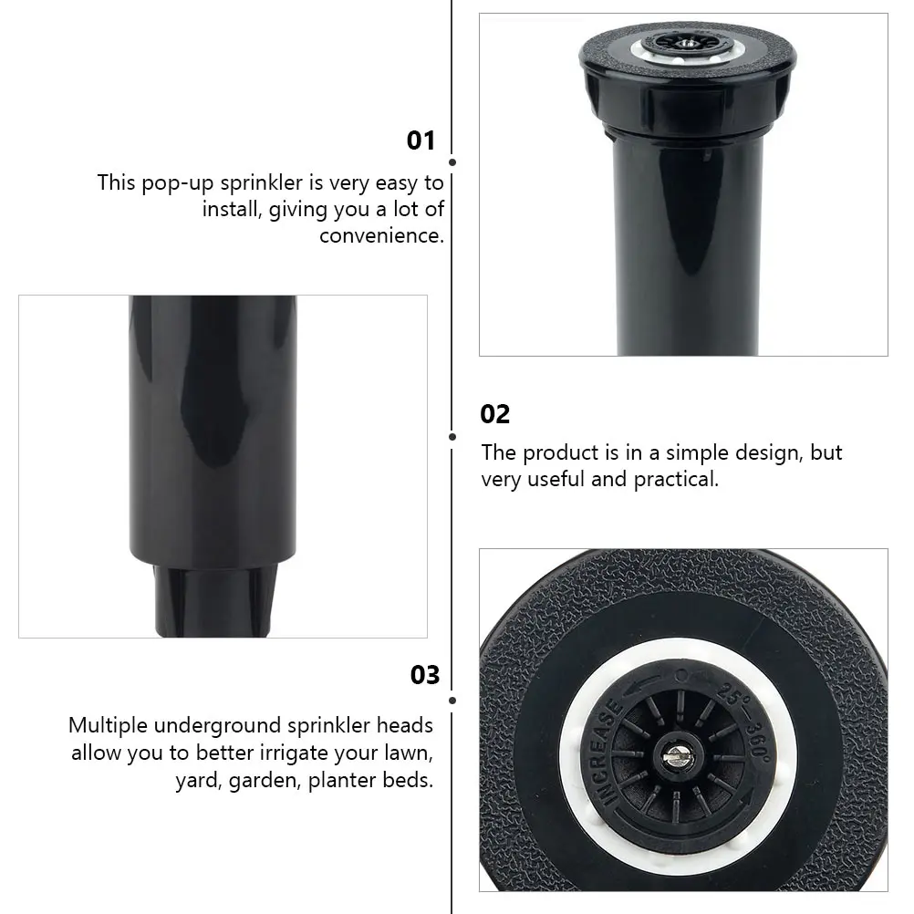 2pcs Underground Sprinkler Head Plastic Lawn Garden Irrigation System Pop-up Retractable Water Sprayer Blockage-Free
2pcs Underground Sprinkler Head Plastic Lawn Garden Irrigation System Pop-up Retractable Water Sprayer Blockage-Free