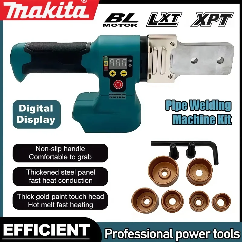 Аккумуляторный аппарат для сварки труб Makita, 18В/20В, для PPR/PE, паяльник для пластиковых труб, нагреватель для полипропиленовых труб, термоплавкий паяльник
Аккумуляторный аппарат для сварки труб Makita, 18В/20В, для PPR/PE, паяльник для пластиковых труб, нагреватель для полипропиленовых труб, термоплавкий паяльник