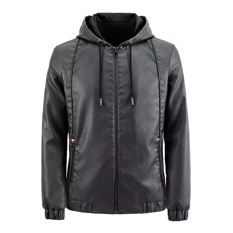 New Fashion Male Jackets Clothes Streetwear Tops Men's Slim Casual Trendy Solid Color Simple Basic Hooded Faux Leather Coats
New Fashion Male Jackets Clothes Streetwear Tops Men's Slim Casual Trendy Solid Color Simple Basic Hooded Faux Leather Coats