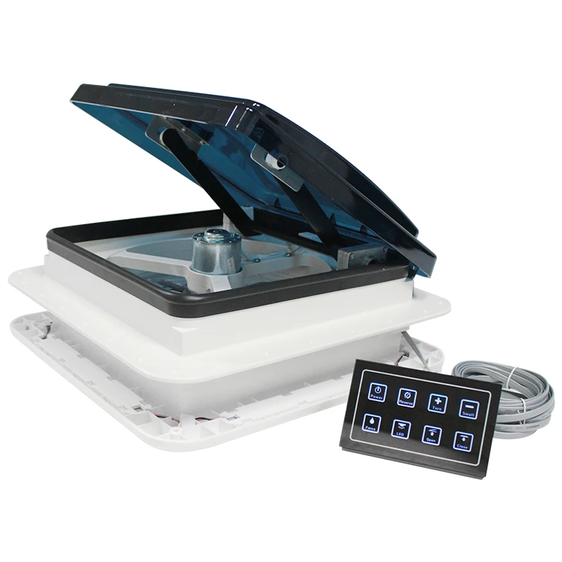 Вентилятор для крыши автодома RV 12В 11'' (280 мм) с 6 регулируемыми скоростями, электрический вытяжной вентилятор для каравана с панелью управления и пультом ДУ
Вентилятор для крыши автодома RV 12В 11'' (280 мм) с 6 регулируемыми скоростями, электрический вытяжной вентилятор для каравана с панелью управления и пультом ДУ