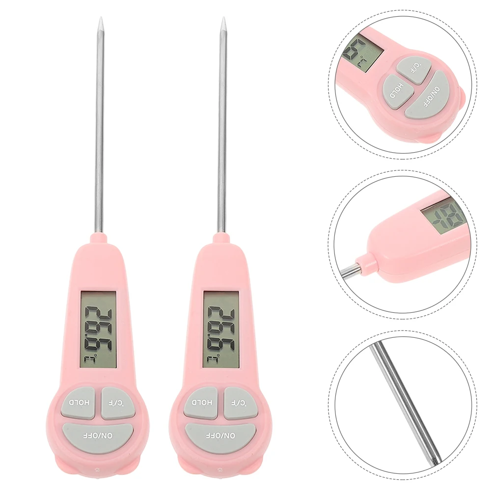 2pcs Digital Instant Read Food Cooking Meat Probe For Milk Powder Oil Temperature Monitoring Waterproof Portable Travel Easy
2pcs Digital Instant Read Food Cooking Meat Probe For Milk Powder Oil Temperature Monitoring Waterproof Portable Travel Easy