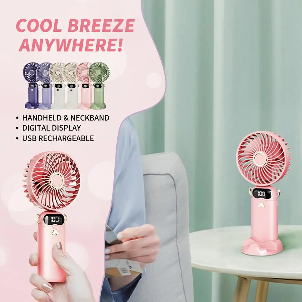 3600mAh Portable Handheld Fan 6 Speeds USB Rechargeable Mini Fan with Digital Display Foldable Neck Fan
3600mAh Portable Handheld Fan 6 Speeds USB Rechargeable Mini Fan with Digital Display Foldable Neck Fan