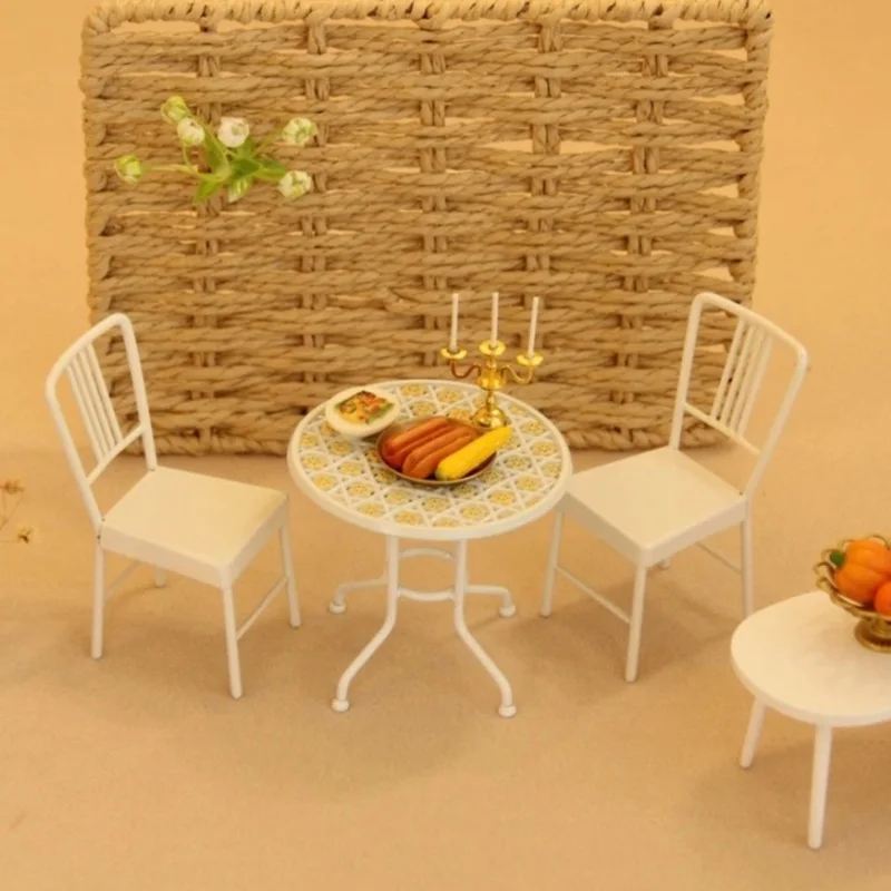 1:12 Scale Metal Dining Table Chairs Set Miniature Dollhouse Furniture Realistic Iron Cafe Bistro Set for BJD, Scene Diorama
1:12 Scale Metal Dining Table Chairs Set Miniature Dollhouse Furniture Realistic Iron Cafe Bistro Set for BJD, Scene Diorama