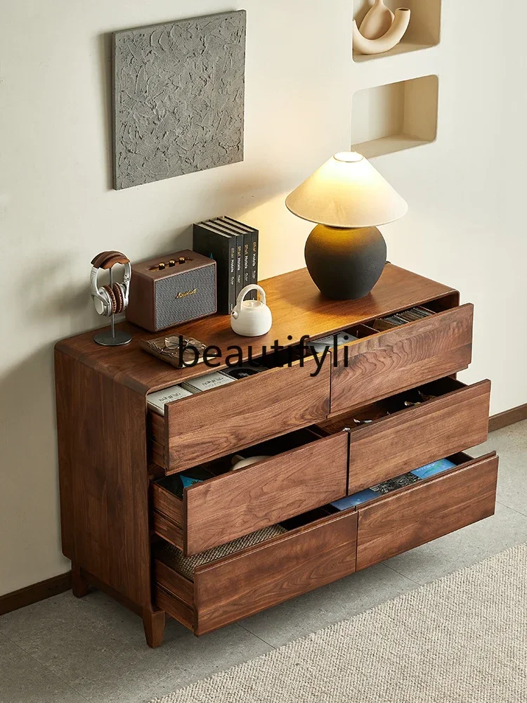 Cy56 North American black walnut six-chest cabinet Nordic simple all-solid wood chest cabinet Home locker
Cy56 North American black walnut six-chest cabinet Nordic simple all-solid wood chest cabinet Home locker