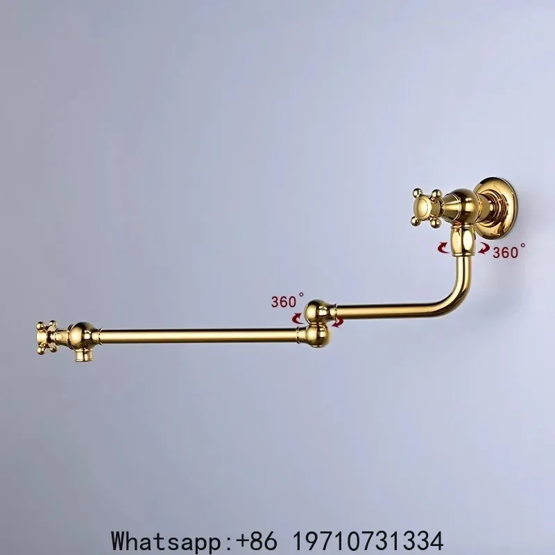 New Kitchen Faucet Brushed Gold Pot Filler Tap Wall Mounted Single Cold Gray Tap Rotation Foldable Spout Sink Faucets
New Kitchen Faucet Brushed Gold Pot Filler Tap Wall Mounted Single Cold Gray Tap Rotation Foldable Spout Sink Faucets