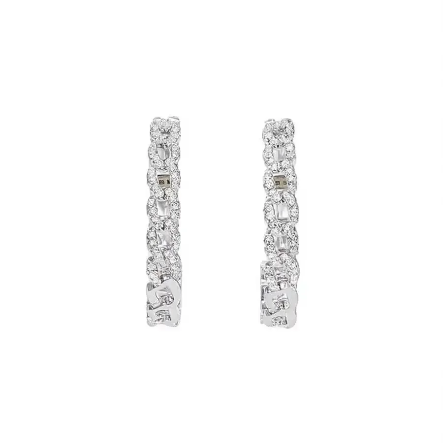 Hoop Earrings With Cubic Zirconia Channel Design Fashion Jewelry For Women
Hoop Earrings With Cubic Zirconia Channel Design Fashion Jewelry For Women