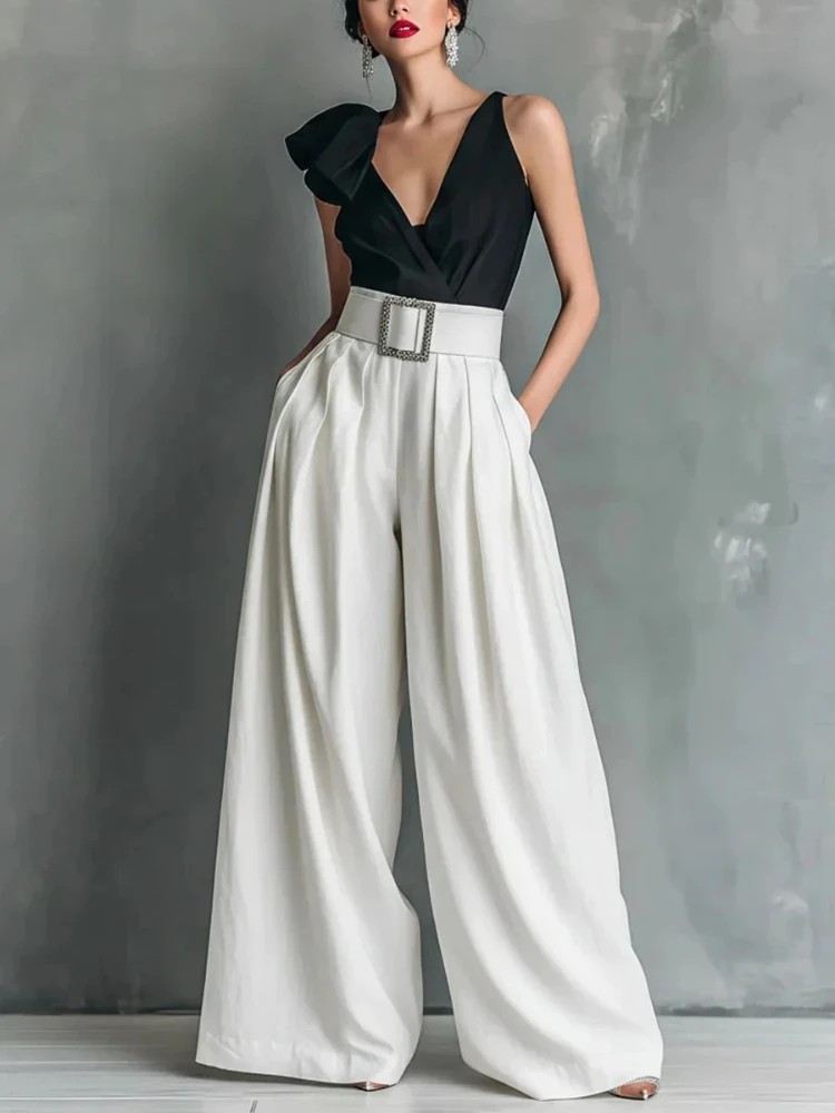 New in Spring Summer Wide-leg Women's High Waist Pants Leisure Fashion Formal Pants Elegant Loose Streetwear Women Clothes
New in Spring Summer Wide-leg Women's High Waist Pants Leisure Fashion Formal Pants Elegant Loose Streetwear Women Clothes