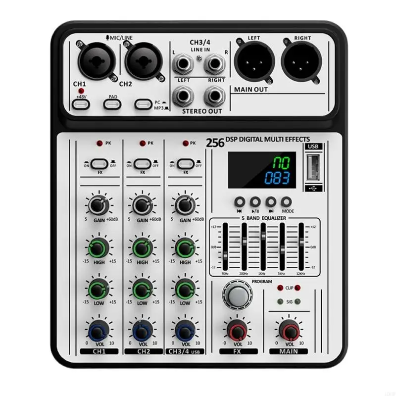 103F Metal Body 4Input Sound Mixer Studio Recording Live Performances MultiDevice
103F Metal Body 4Input Sound Mixer Studio Recording Live Performances MultiDevice