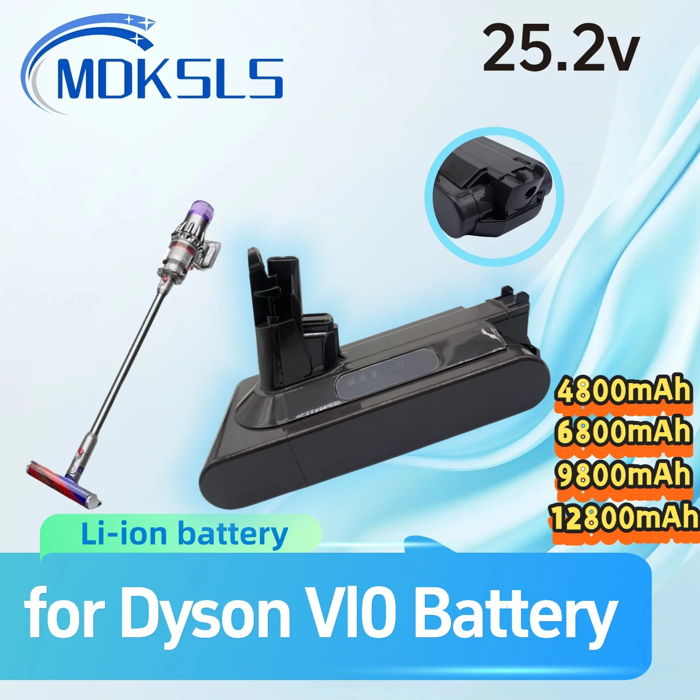 2026 For Dyson V10 12800mAh 25.2V Battery for Dyson SV12 Battery Absolute Animal Li-ion Vacuum Cleaner Rechargeable BATTERY SV12
2026 For Dyson V10 12800mAh 25.2V Battery for Dyson SV12 Battery Absolute Animal Li-ion Vacuum Cleaner Rechargeable BATTERY SV12