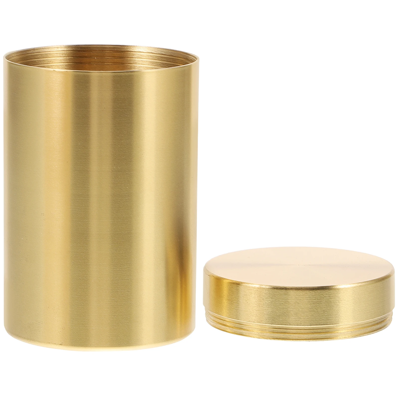 Brass Tea Sealed Container for Coffee Beans Oatmeal Storage Jar Canister Tin Food Container Home Use Practical
Brass Tea Sealed Container for Coffee Beans Oatmeal Storage Jar Canister Tin Food Container Home Use Practical