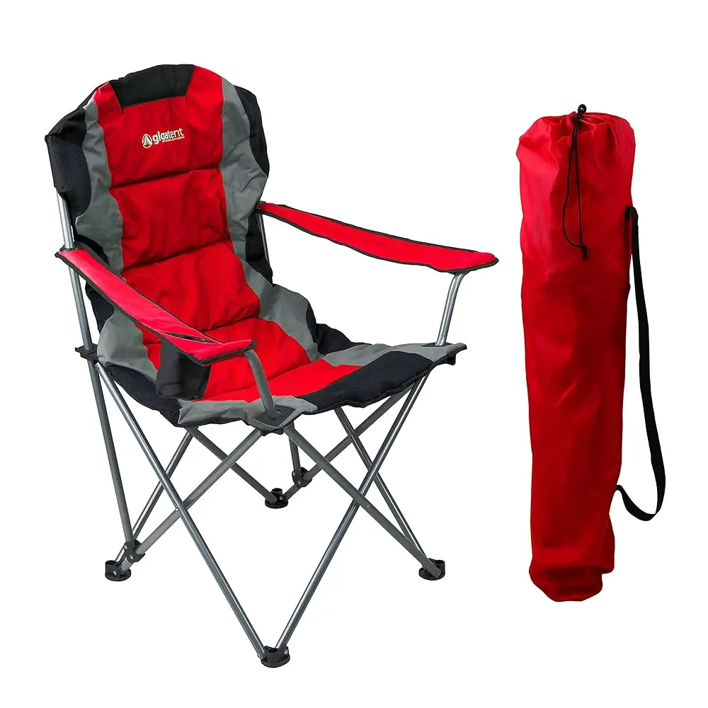 Red Folding Camping Chair – Ultra Lightweight Collapsible Quad Padded Lawn Seat With Full Back, Arm Rests, Cup Holder And
Red Folding Camping Chair – Ultra Lightweight Collapsible Quad Padded Lawn Seat With Full Back, Arm Rests, Cup Holder And