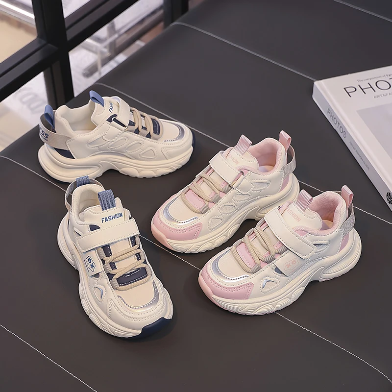 Boys Girls Sports Shoes Non-slip Trendy Students Sneakers Thick Soft Sole 2025 New Fashion Children Running Shoes Hook&loop
Boys Girls Sports Shoes Non-slip Trendy Students Sneakers Thick Soft Sole 2025 New Fashion Children Running Shoes Hook&loop
