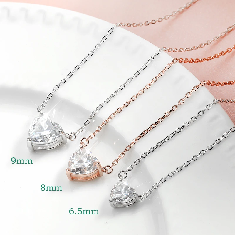 1CT 2CT 3CT Heart Cut Certified Moissanite Necklace Women Sterling Silver S925 Pendant Chain 18k Gold Plated Wedding Jewelry
1CT 2CT 3CT Heart Cut Certified Moissanite Necklace Women Sterling Silver S925 Pendant Chain 18k Gold Plated Wedding Jewelry