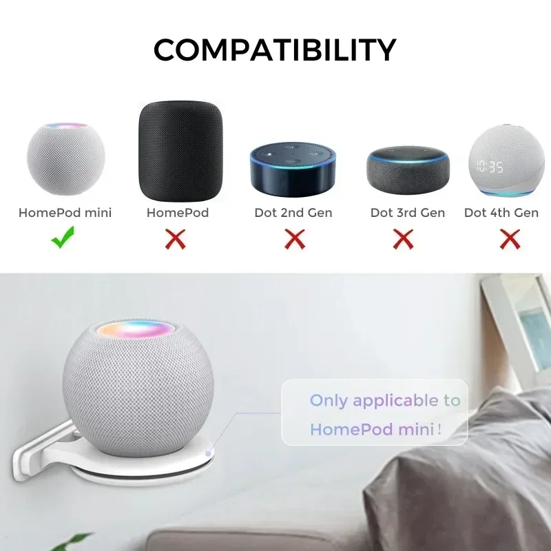 For HomePod Mini Wall Mount Stand Hange Space Saving Bracket Wall Shelf with Cable Management Space Saving Accessories
For HomePod Mini Wall Mount Stand Hange Space Saving Bracket Wall Shelf with Cable Management Space Saving Accessories