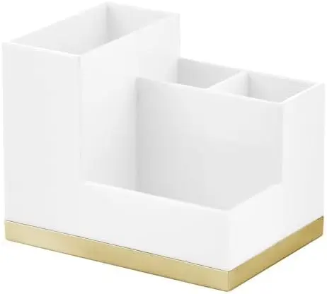 Plated Toothbrush and Toothpaste Holder - Storage Organizer Stand with 4 Compartments for Bathroom Countertop - Holders for Elec
Plated Toothbrush and Toothpaste Holder - Storage Organizer Stand with 4 Compartments for Bathroom Countertop - Holders for Elec