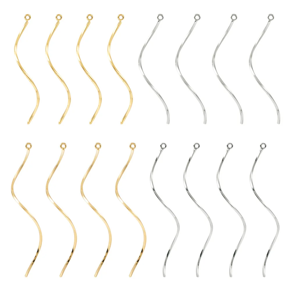 1Box Brass Twist Wave Pendants, Curved Line Charms, for Earring Making, Mixed Color
1Box Brass Twist Wave Pendants, Curved Line Charms, for Earring Making, Mixed Color