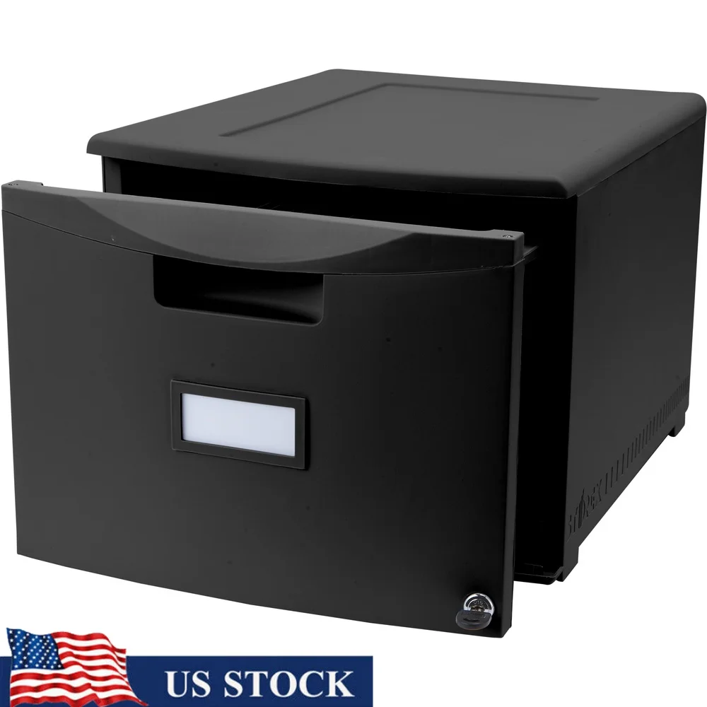 Low-Profile Plastic File Cabinet Letter Legal Documents Lightweight Storage Organizer with Lockable Drawer and Label Holder
Low-Profile Plastic File Cabinet Letter Legal Documents Lightweight Storage Organizer with Lockable Drawer and Label Holder