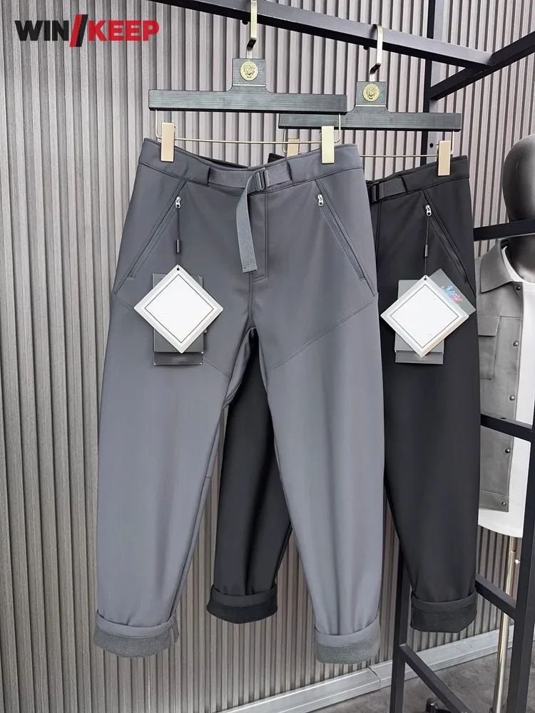 Autumn Winter Outdoors Mens Hiking Travel Camping Sweatpants Warm Fleece Lining Softshell Pants Comfortable Straight Trousers
Autumn Winter Outdoors Mens Hiking Travel Camping Sweatpants Warm Fleece Lining Softshell Pants Comfortable Straight Trousers