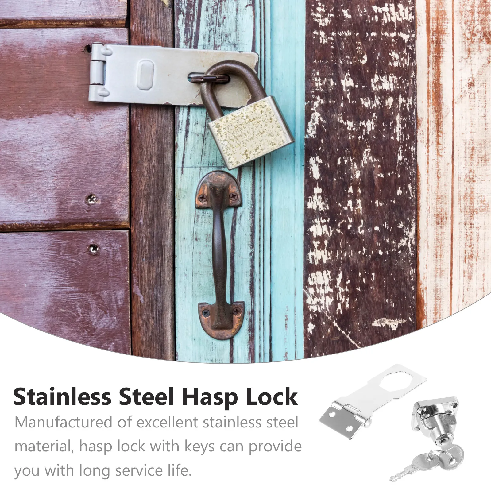 2Sets Keyed Hasp Lock Latch Stainless Steel Safety Hasp Lock with Keys Easy Install for Cabinets Toolboxes Lockers
2Sets Keyed Hasp Lock Latch Stainless Steel Safety Hasp Lock with Keys Easy Install for Cabinets Toolboxes Lockers
