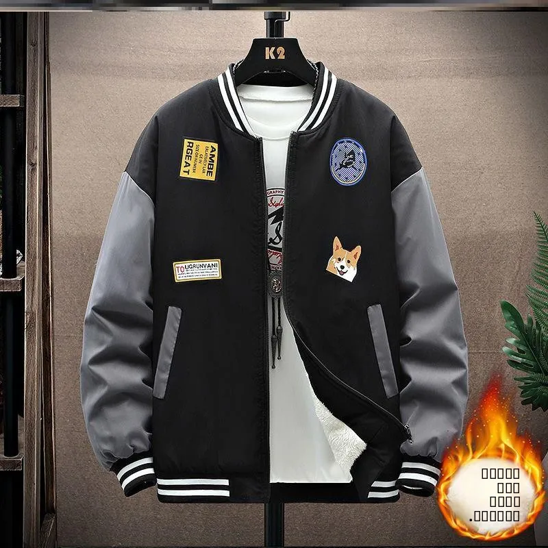 Men's Autumn Winter Fce Lined Thiened Baseball Jaet Loose Cotton Coat Sli And Haome ort Length Ball Game Sle
Men's Autumn Winter Fce Lined Thiened Baseball Jaet Loose Cotton Coat Sli And Haome ort Length Ball Game Sle