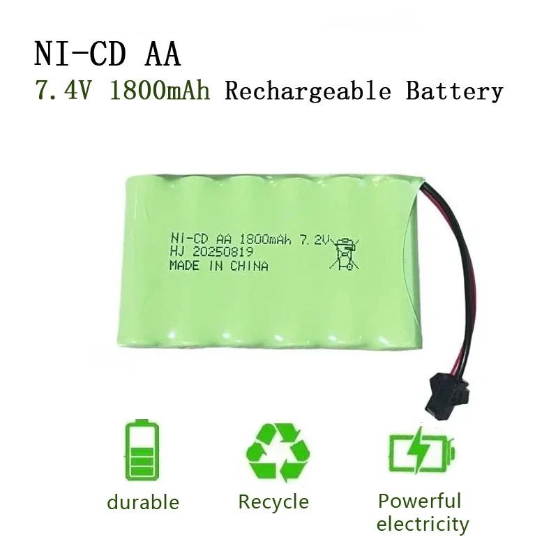 1-4Pcs 7.2V 1800mAh Ni-CD AA Rechargeable Battery Pack with SM Plug for RC Toys Cars Tanks Robots Boats Guns
1-4Pcs 7.2V 1800mAh Ni-CD AA Rechargeable Battery Pack with SM Plug for RC Toys Cars Tanks Robots Boats Guns
