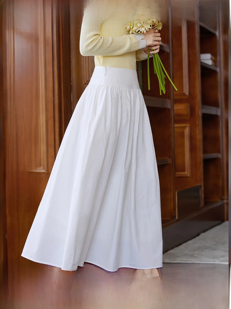 Юбка миди А-силуэта из чистого хлопка для женщин, повседневная, для офиса, весенне-осенняя, модная
Юбка миди А-силуэта из чистого хлопка для женщин, повседневная, для офиса, весенне-осенняя, модная