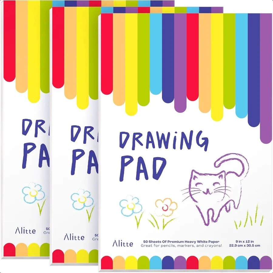 Alitte Drawing Pad for 3Pack 9x12 Drawing Paper with EasyTear Pages 50 Sheets Art plies Sketch Pad for Drawing Coloring Suitabl
Alitte Drawing Pad for 3Pack 9x12 Drawing Paper with EasyTear Pages 50 Sheets Art plies Sketch Pad for Drawing Coloring Suitabl