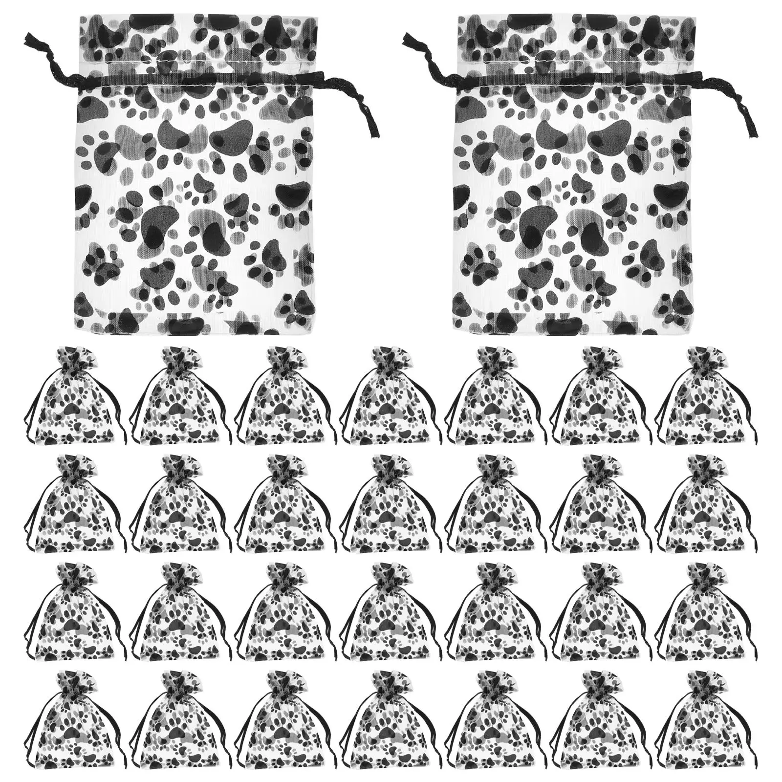 50pcs Gift Bags Organza Material Paw Print Drawstring Jewelry Storage Party Favors Treat Bags Birthday Holidays Wedding Gifts
50pcs Gift Bags Organza Material Paw Print Drawstring Jewelry Storage Party Favors Treat Bags Birthday Holidays Wedding Gifts