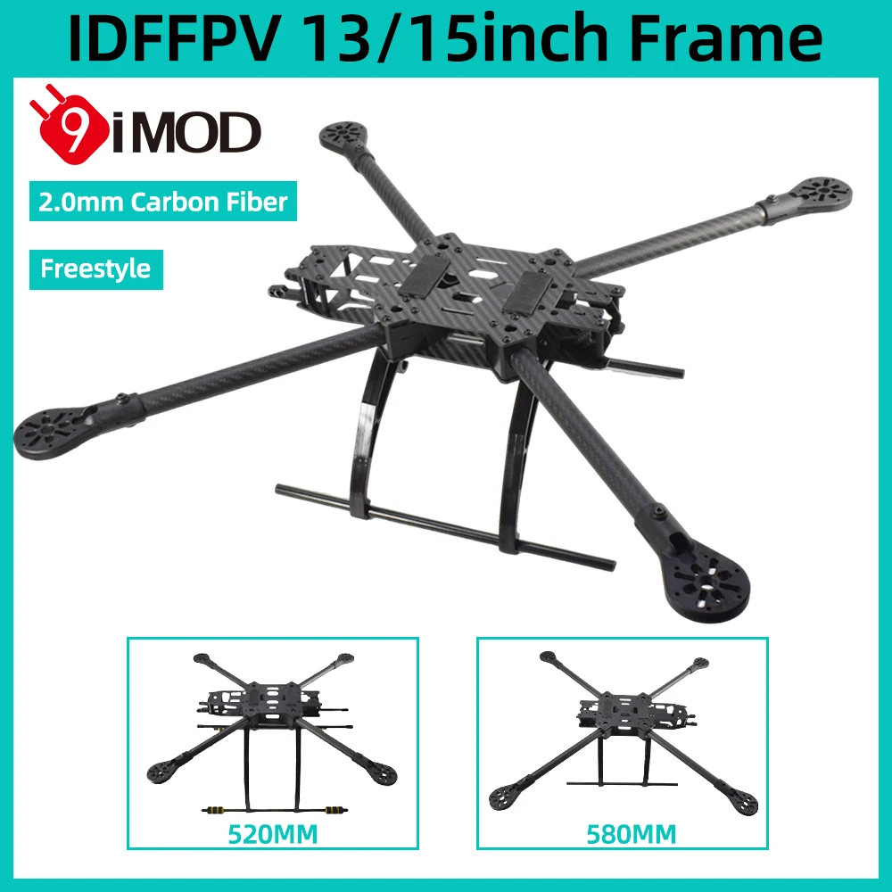 9IMOD FPV комплект рамы для фристайла Drone Fram 13/15 дюймов квадрокоптер из углеродного волокна с печатными частями для RC DIY FPV гоночный дрон
9IMOD FPV комплект рамы для фристайла Drone Fram 13/15 дюймов квадрокоптер из углеродного волокна с печатными частями для RC DIY FPV гоночный дрон