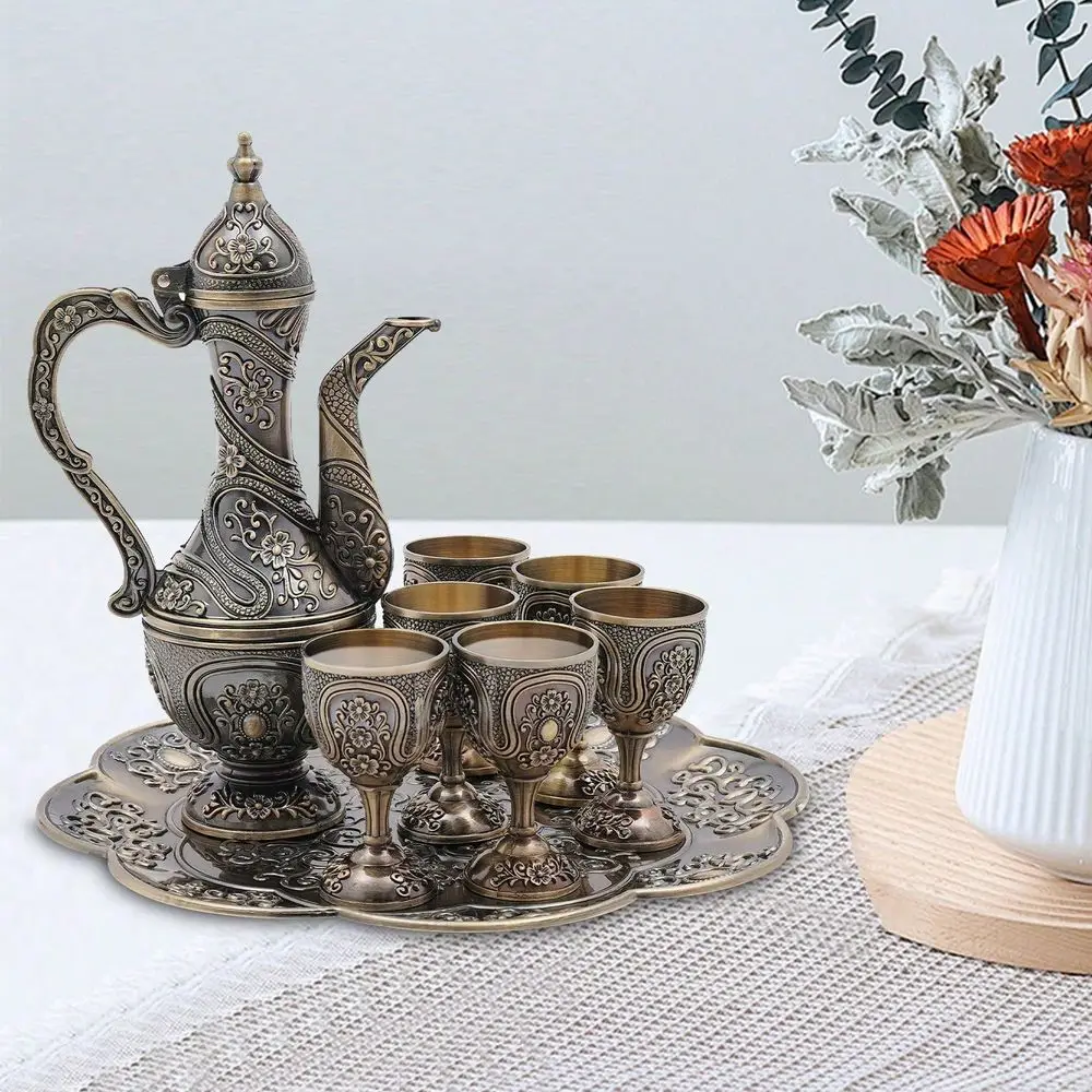 Tea Tray And Cups For Wine Cabinet Decor, Vintage Coffee Pot And Cups Set, Tea Service Set Including Teapot
Tea Tray And Cups For Wine Cabinet Decor, Vintage Coffee Pot And Cups Set, Tea Service Set Including Teapot