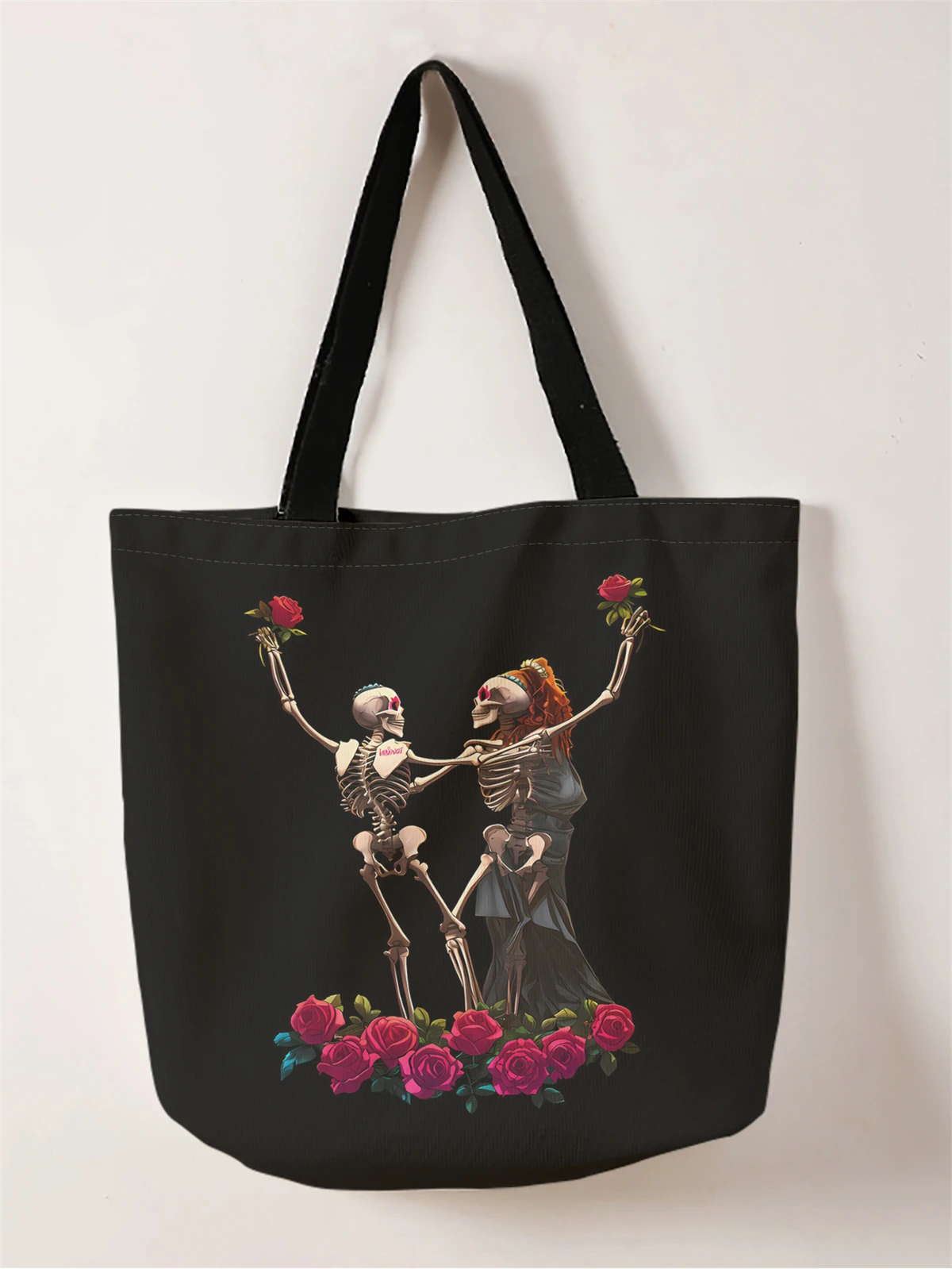 1шт, сумка с цветочным черепом, многоразовая модная сумка, многофункциональная сумка, холщовая сумка для покупок с принтом
1шт, сумка с цветочным черепом, многоразовая модная сумка, многофункциональная сумка, холщовая сумка для покупок с принтом