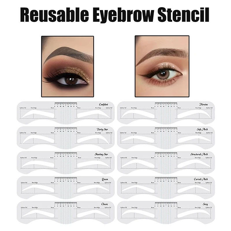 3/10Pcs Reusable Eyebrow Stencil Soft Ruler Brow Definer Eye Brow Drawing Guide Styling Shaping Grooming Template Card
3/10Pcs Reusable Eyebrow Stencil Soft Ruler Brow Definer Eye Brow Drawing Guide Styling Shaping Grooming Template Card