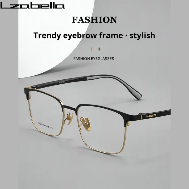 Business Casual Eyebrow Line Half Frame Eyeglasses Ultralight Square Half Titanium TR90 Optical Prescription Glasses Men H6002
Business Casual Eyebrow Line Half Frame Eyeglasses Ultralight Square Half Titanium TR90 Optical Prescription Glasses Men H6002