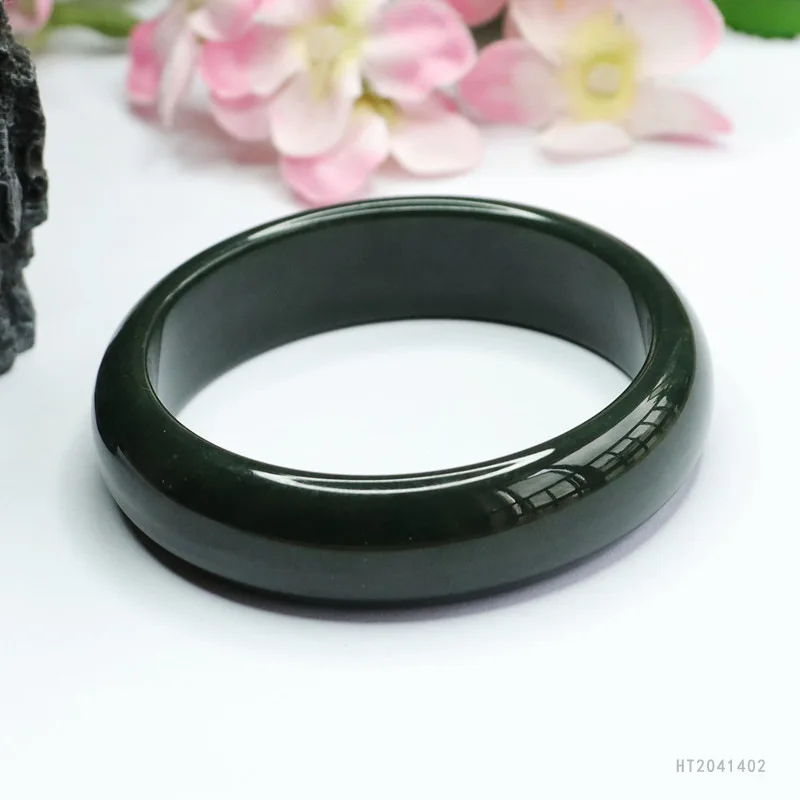 Minimalist Round Dark Green Hetian Jade Bangle Mountain Stream Stone Texture Polished Gift Set
Minimalist Round Dark Green Hetian Jade Bangle Mountain Stream Stone Texture Polished Gift Set