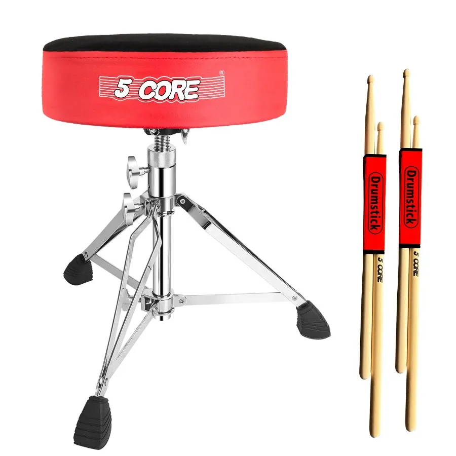 5 CORE Drum Throne Padded Guitar Stool Height Adjustable Heavy Duty Music Chair Seat Universal for Adults with Anti Slip Rubber
5 CORE Drum Throne Padded Guitar Stool Height Adjustable Heavy Duty Music Chair Seat Universal for Adults with Anti Slip Rubber