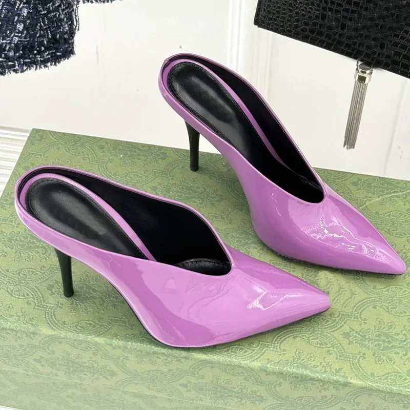 Shiny Patent Leather Slingback Pumps Sexy Pointed Toe Thin Heel Slip On Shallow New Arrivals Fashion Women Modern Shoes
Shiny Patent Leather Slingback Pumps Sexy Pointed Toe Thin Heel Slip On Shallow New Arrivals Fashion Women Modern Shoes