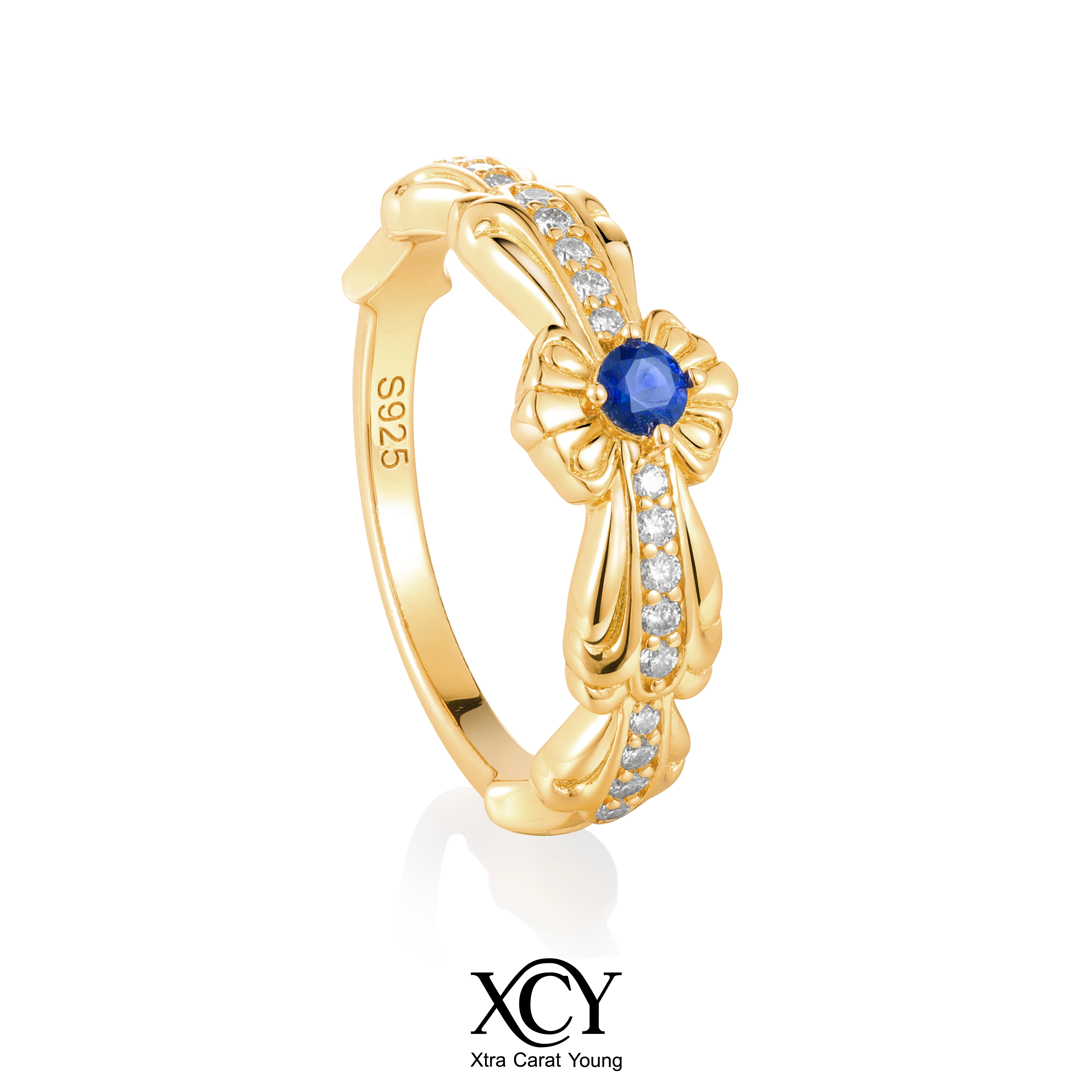 XCY Lab Grown Sapphire Ring for Women Moissanite Accent Bow Knot Vintage Blue Gemstone 925 Silver Rings Jewelry Customization
XCY Lab Grown Sapphire Ring for Women Moissanite Accent Bow Knot Vintage Blue Gemstone 925 Silver Rings Jewelry Customization