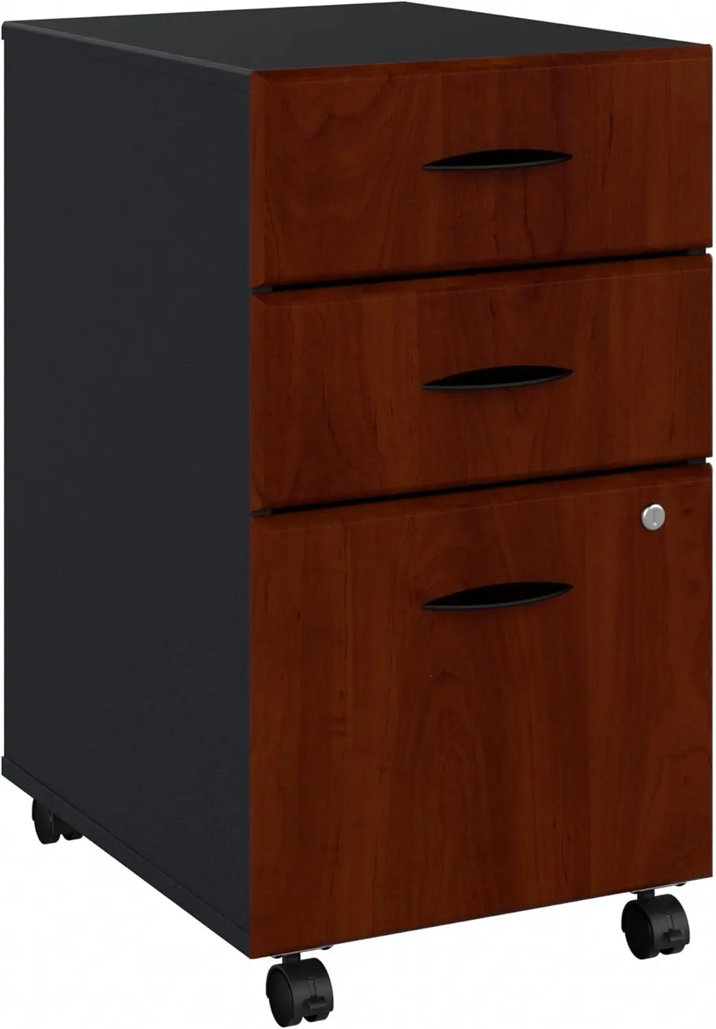 Bush Business Furniture Series A 3 Drawer Mobile File Cabinet in Hansen Cherry & Galaxy - Assembled, Rolling Document Storage fo
Bush Business Furniture Series A 3 Drawer Mobile File Cabinet in Hansen Cherry & Galaxy - Assembled, Rolling Document Storage fo