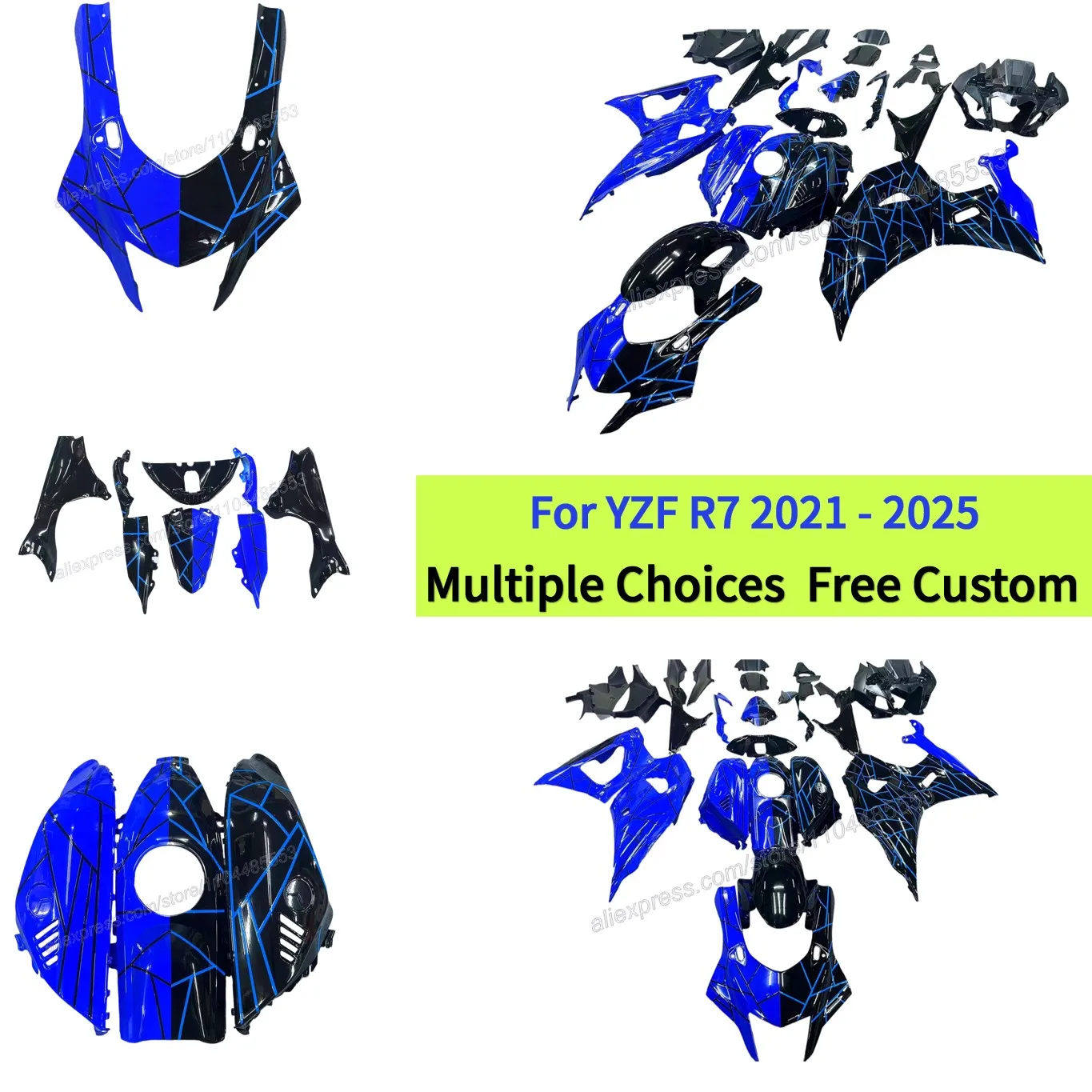 Cool Fairing Kit for Yamaha YZF R7 2021-2025 YZF-R7 21 22 23 Glossy Blue & Black | Motorcycle Accessories Fairings
Cool Fairing Kit for Yamaha YZF R7 2021-2025 YZF-R7 21 22 23 Glossy Blue & Black | Motorcycle Accessories Fairings