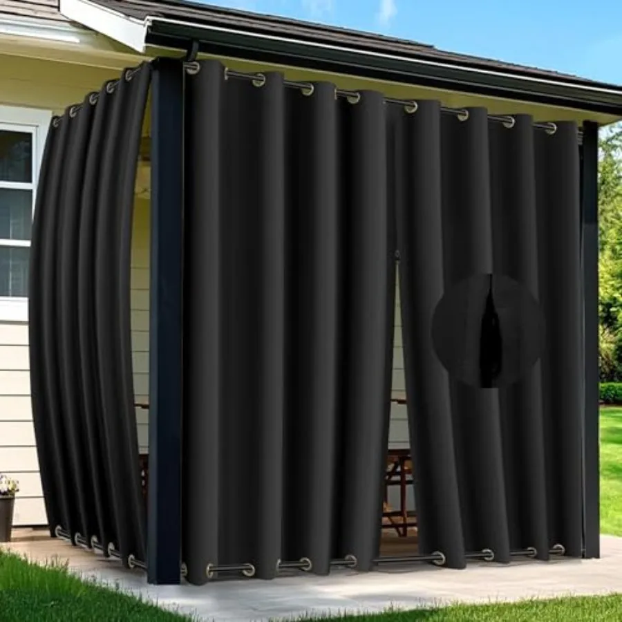 Outdoor Curtains for Patio Waterproof 2 Panels out Curtains 96 inch Long with Zipper Top and Bottom Grommet Sun Blocking Outdoo
Outdoor Curtains for Patio Waterproof 2 Panels out Curtains 96 inch Long with Zipper Top and Bottom Grommet Sun Blocking Outdoo