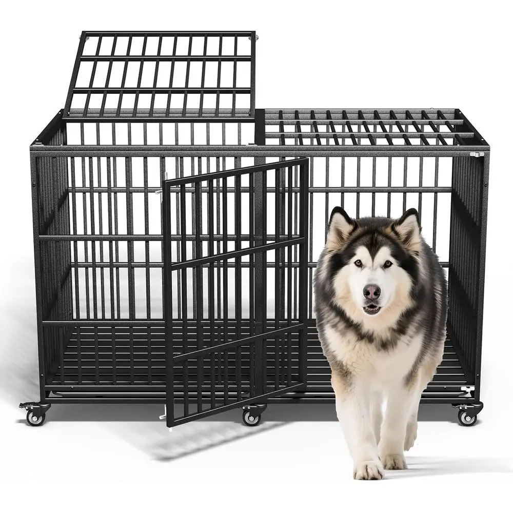 Extra Large Dog Crate for Giant Breeds with Double Lock, Wheels, and High Anxiety Ease
Extra Large Dog Crate for Giant Breeds with Double Lock, Wheels, and High Anxiety Ease