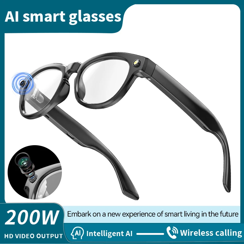 Умные очки с ИИ: запись видео, распознавание фото, перевод ответов, аккумулятор 260 мАч, водонепроницаемые, Bluetooth, меняющие цвет
Умные очки с ИИ: запись видео, распознавание фото, перевод ответов, аккумулятор 260 мАч, водонепроницаемые, Bluetooth, меняющие цвет