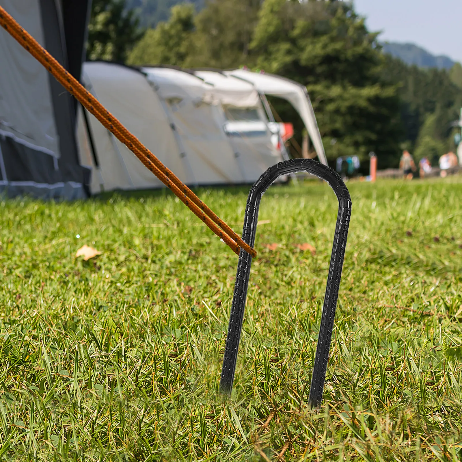 4Pcs Heavy Duty Steel U-Shaped Ground Stakes for Tents Tarps Trampolines Garden Fences Landscaping Wind Resistant Tent Anchors
4Pcs Heavy Duty Steel U-Shaped Ground Stakes for Tents Tarps Trampolines Garden Fences Landscaping Wind Resistant Tent Anchors