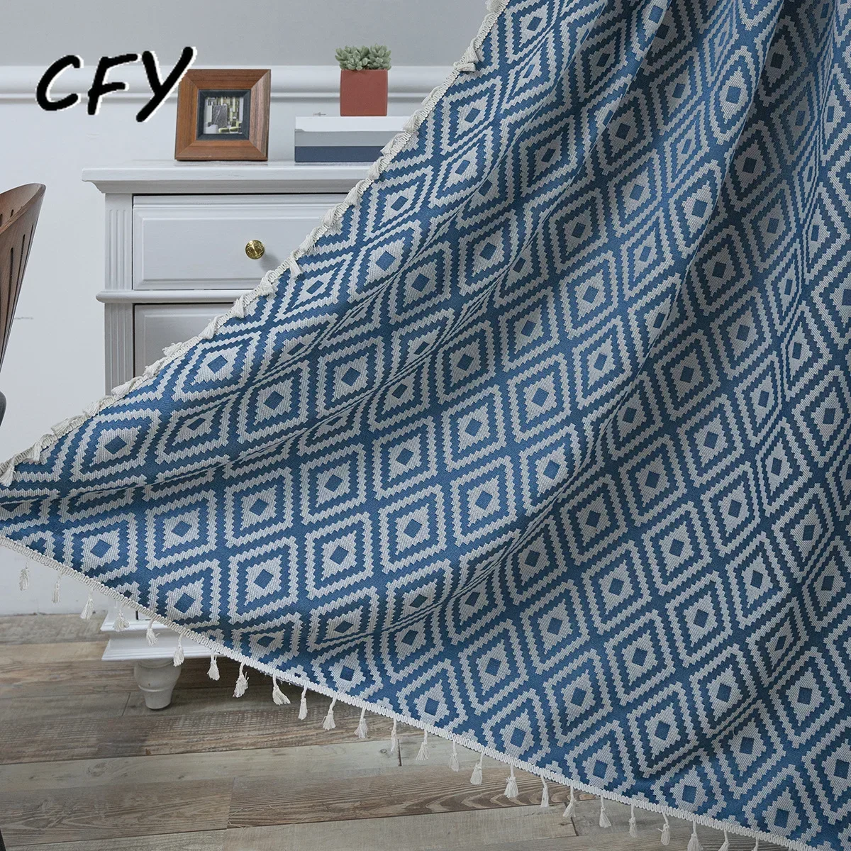 American Cotton Linen Geometric Diamond square Window Curtain Blackout Thick Drapes for Living Room Bedroom Kitchen Door Curtain
American Cotton Linen Geometric Diamond square Window Curtain Blackout Thick Drapes for Living Room Bedroom Kitchen Door Curtain