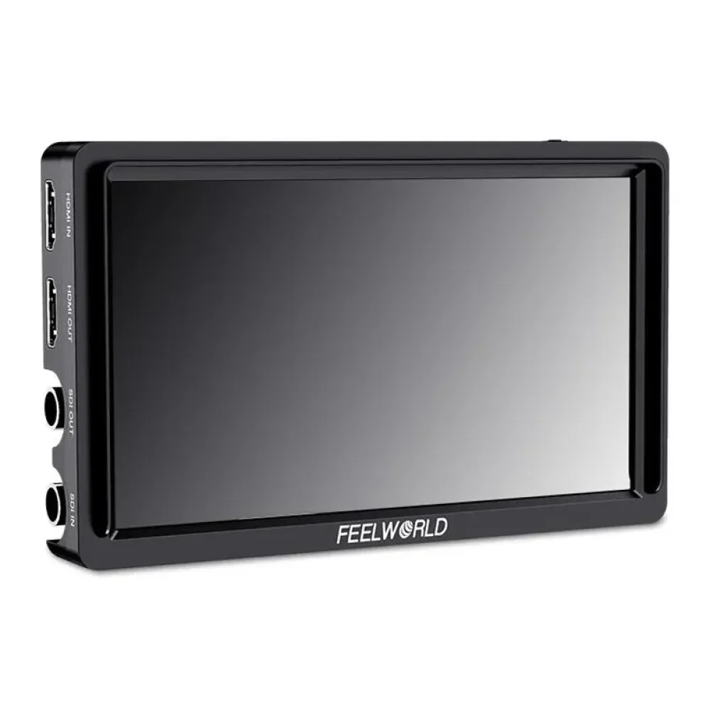 FEELWORLD FW568S 6" 3G-SDI 4K HDMI Monitor LUT F970 External Power DC Out 8V 1920x1080 450nit IPS 3D 
FEELWORLD FW568S 6" 3G-SDI 4K HDMI Monitor LUT F970 External Power DC Out 8V 1920x1080 450nit IPS 3D
